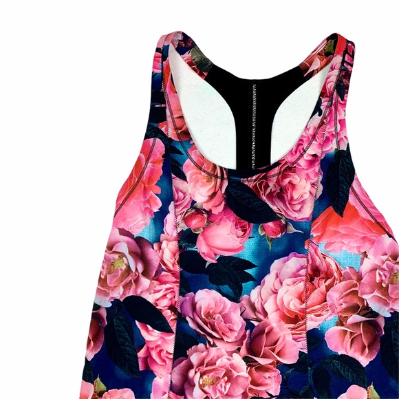 EUC LULULEMON  Pink Secret Garden Roses Tank - Picture 2 of 6